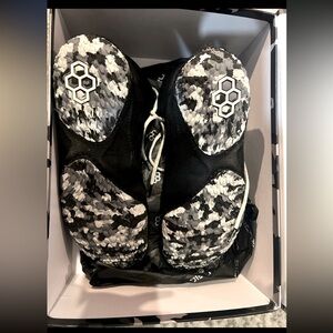 RUDIS mens wrestling shoes size 12. Black and white with camo on bottom.